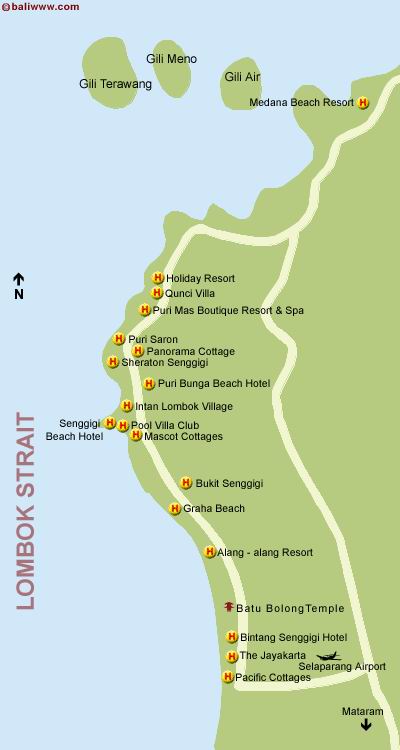 Road map to Senggigi
